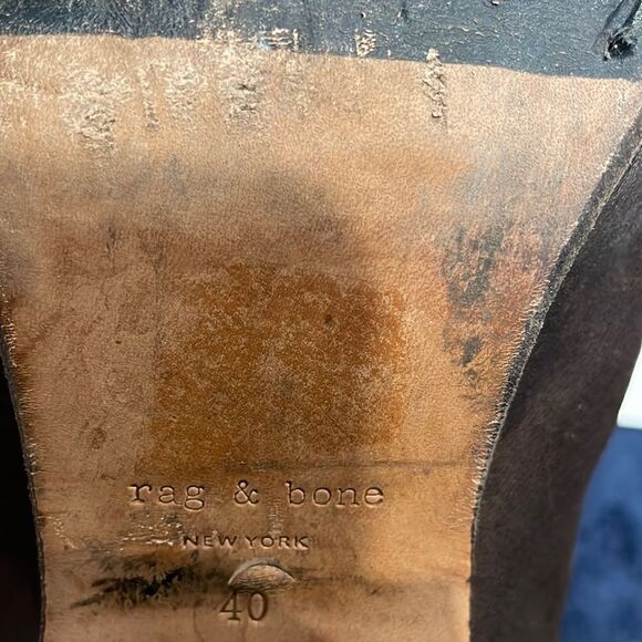 RAG & BONE Womens Boots Newbury Classic distressed Genuine Leather Brown Sz 9.5 - Picture 7 of 11